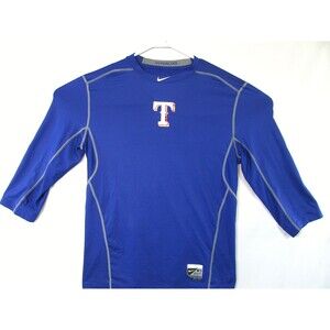 Nike Pro Combat Dri Fit Texas Rangers Shirt Mens Large MLB Baseball Hypercool